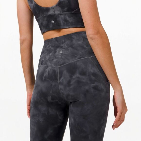 Lululemon Sz 16 Align High Rise Pant with Pockets 25" - Diamond Dye Pitch Grey G - Picture 2 of 10